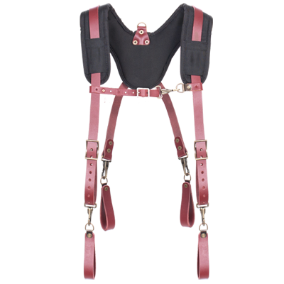Fully-Adjustable, Padded Yoke Leather Suspenders - goclc.com