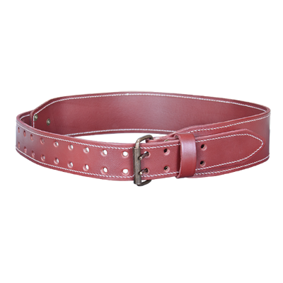 Style N Craft 98437 3" Tapered Work Belt – Dark Tan Top Grain Leather – Fits Waist 34-46